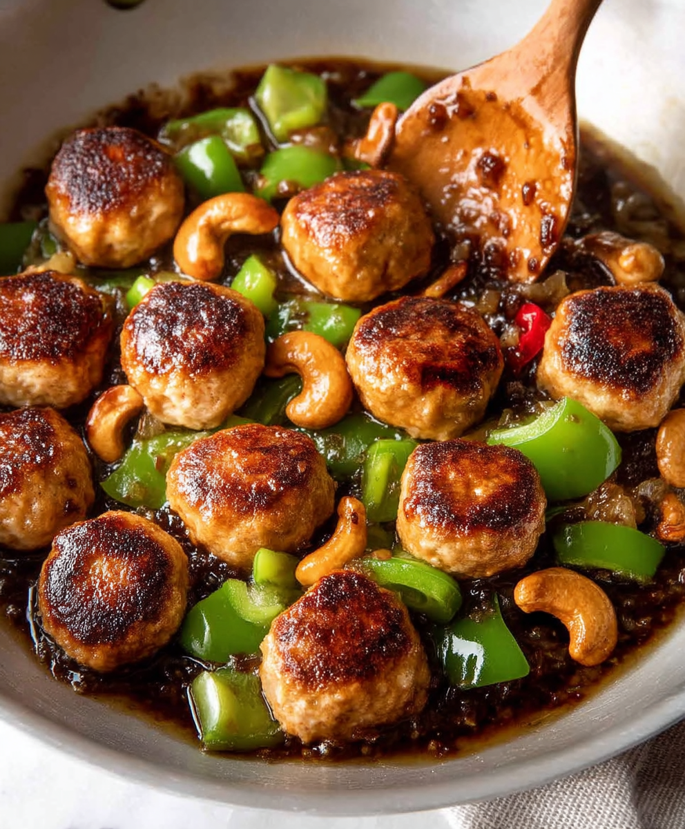 Cashew Chicken Meatballs