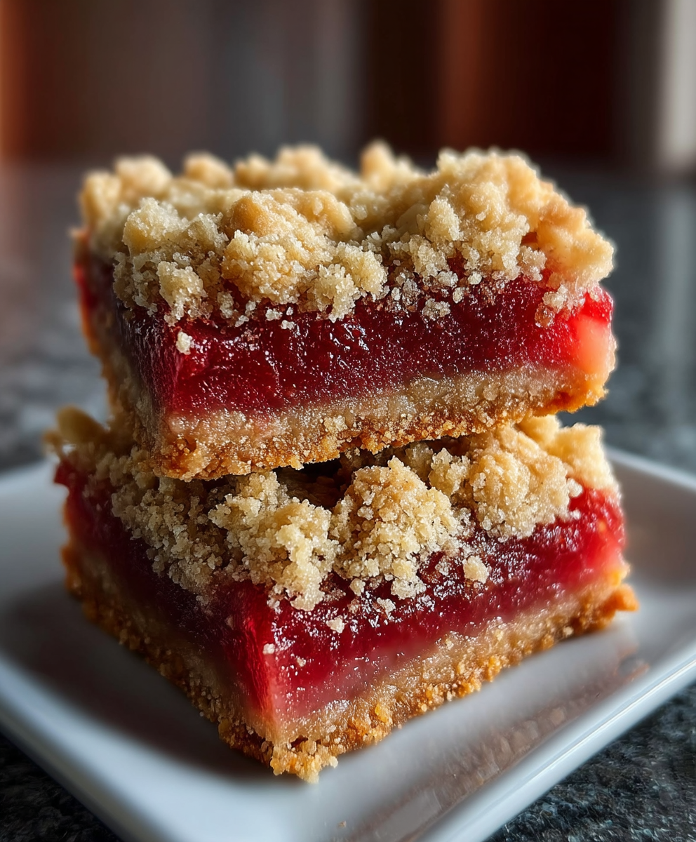 Amish Oatmeal Rhubarb Bars