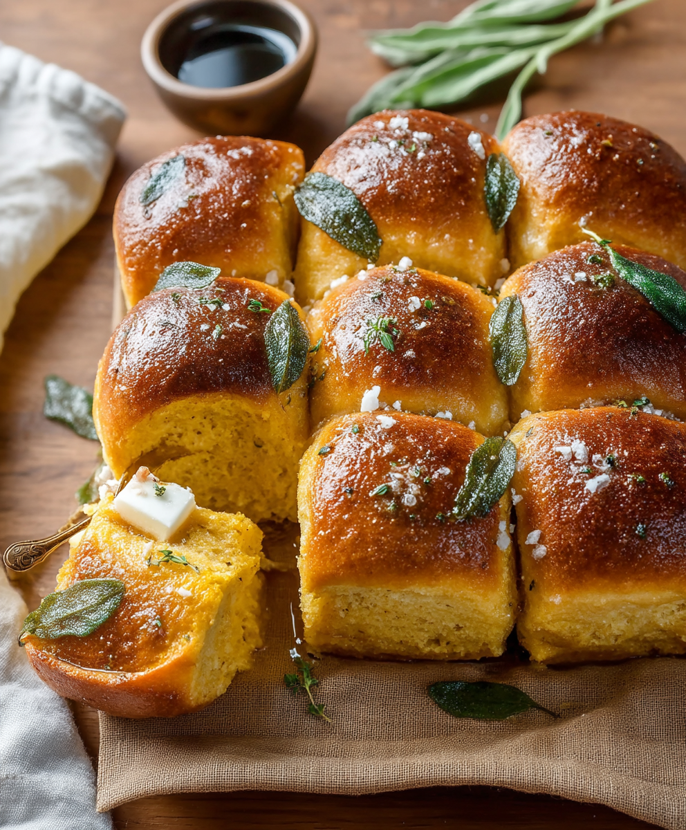Pumpkin Sage Honey Rolls