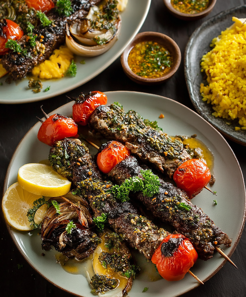 Lamb beef kabobs