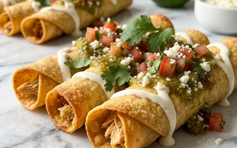 Crispy Chicken Flautas Recipe-Easy & Delicious
