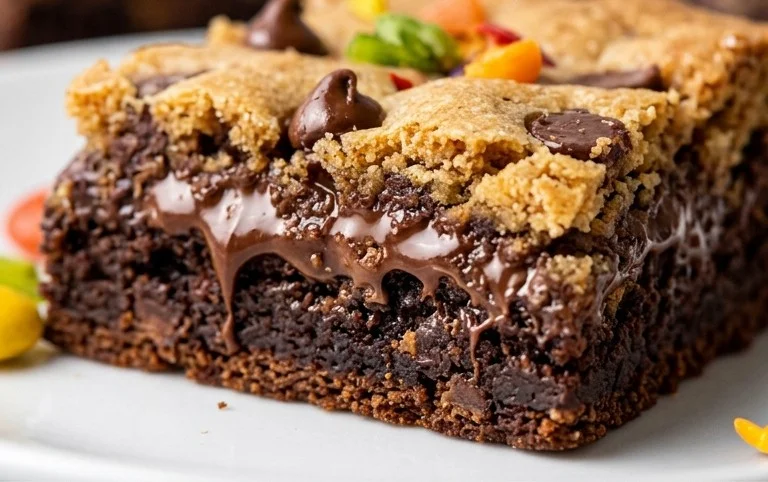 Brookie (Chocolate Chip Cookie and Brownie Bar)