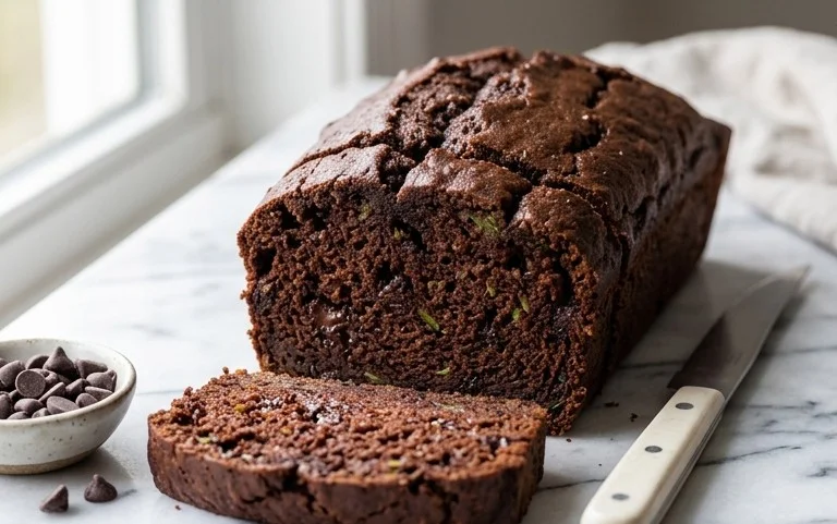 Decadent Chocolate Zucchini Bread- Moist & Easy