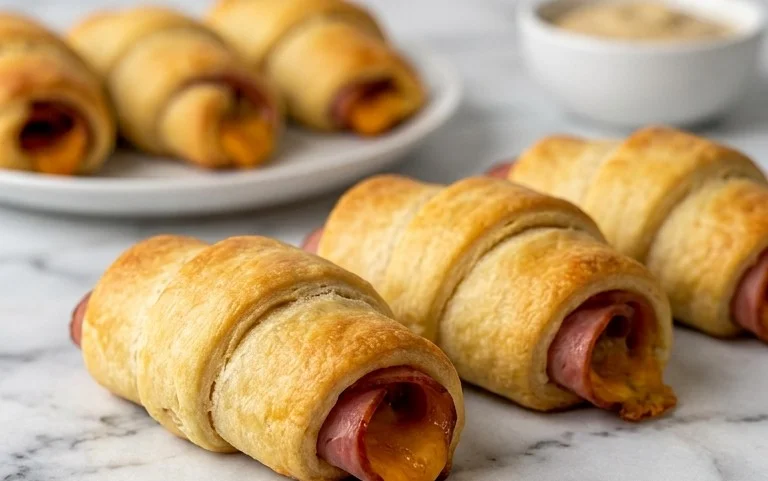 Beef Beef Ham Cheddar Crescent Roll-Ups Quick Dinner