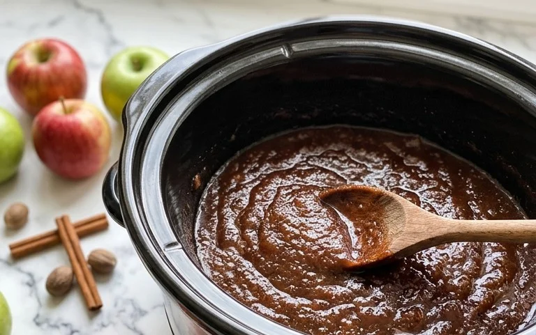 Slow Cooker Apple Butter (No Peeling!)