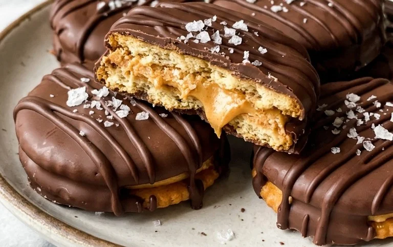 Sweet-n-Salty Chocolate Peanut Butter Ritz Cookies