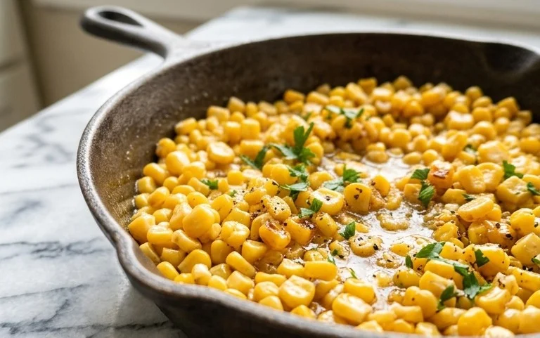 Honey Butter Skillet Corn Quick Side Dish