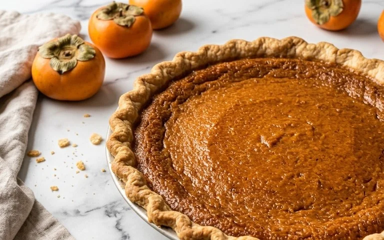 Sweet Wild Southern Persimmon Pie Recipe