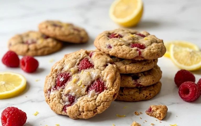 Soft Lemon Raspberry Cookies Recipe